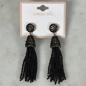 Carole Inc. Beaded Dangle Earrings, Black